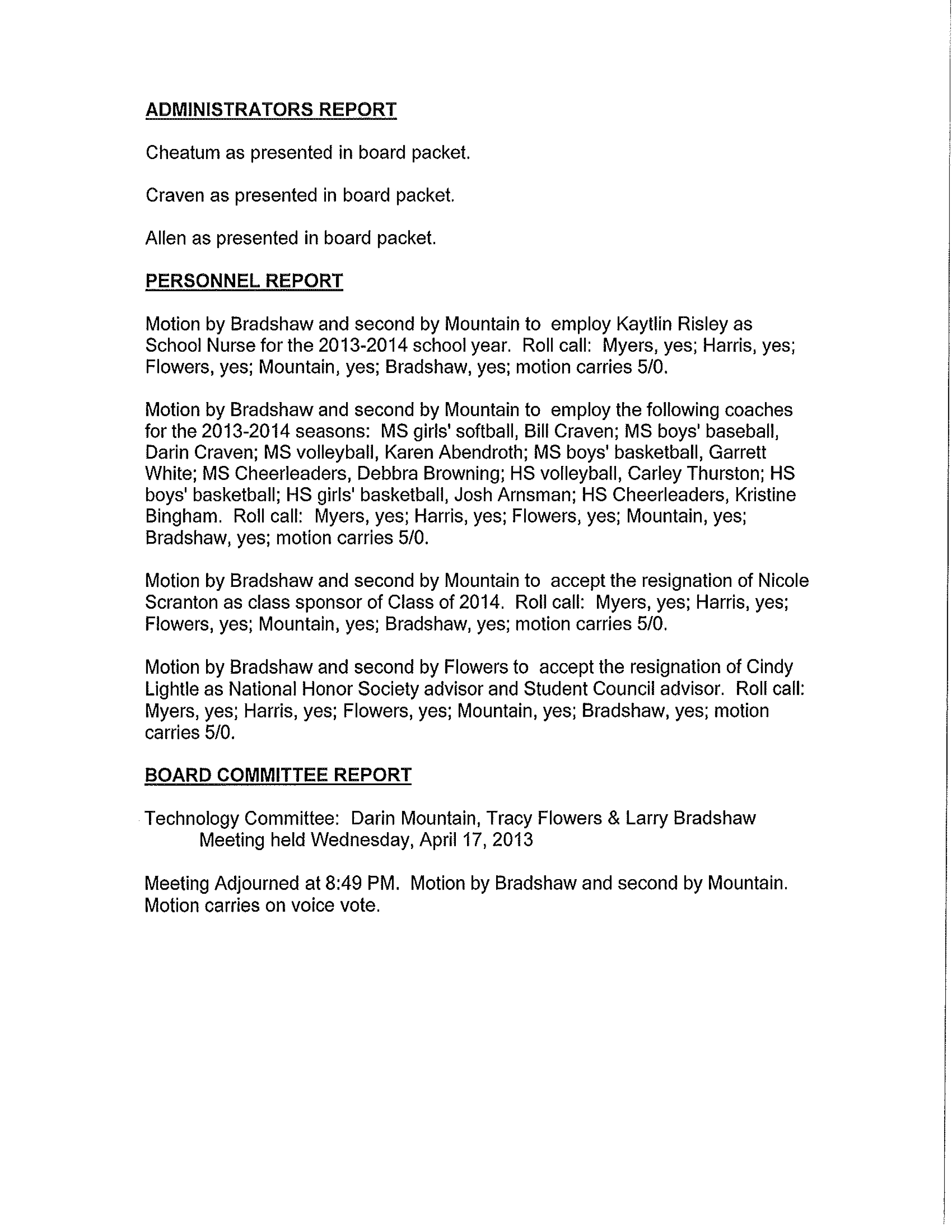 april 2013 meeting minutes page 2